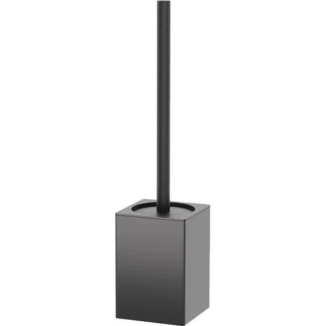 Wc-bürste, Reinigungsbürste Für Das Badezimmer, Perforierte Wand-wc-bürste, Set Aus Bürste Und Halterung Aus Aluminium, Kompakte Wiederverwendbare Toilettenbürste, Schwarz