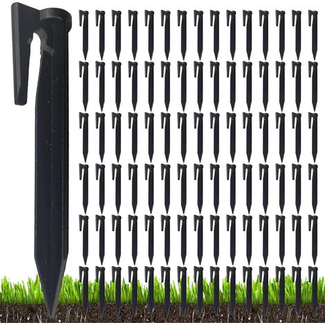 100er-pack Kleine Landschaftsstäbe, Rasenpfähle Für Mähroboter, Gartenzaunanker, Haustier-zaunstützspitzen, Langlebige Erdstäbe Für Den Außenbereich, 3,35 X 0,79 Zoll