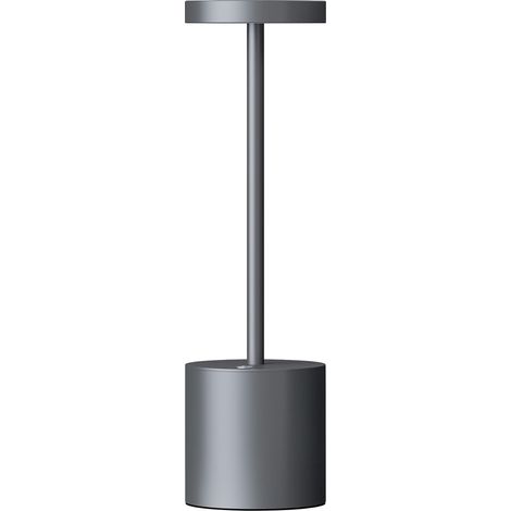 Kabellose Led-tischlampe Aus Aluminium, Usb-aufladbar, 1200 Mah, Für Esszimmer Oder Büro (schwarz)