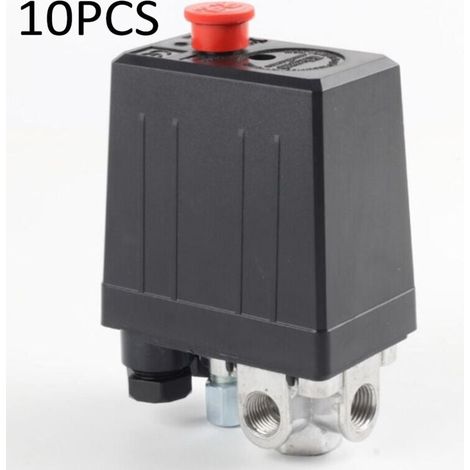 Druckschalter Für Luftkompressor Mit 4 Ausgängen, Kompressorteile, Steuerventil-druckschalter, Einphasig, ¼" Anschluss, Druckschalter Für Kompressor, 10 Bar/145 Psi (10er-pack)