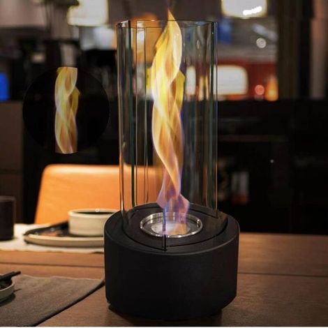 Coocheer – Alkohol-tischkamin Tornado – Patentiertes Design Für Innen- Und Außenbereich – Hitzebeständiges Glas – Einstellbare Flamme Für Eine Gemütliche Atmosphäre