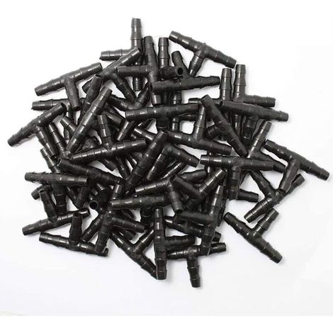 100 Stück T-stück-anschlüsse Für Tropfbewässerung, T-stück Für Tropfbewässerung, Universeller 1/4" T-verbinder Für Gartenschläuche H639
