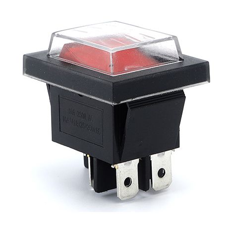 3 Stück Kippschalter Rotes Licht Ein/aus Mit Wasserdichter Abdeckung