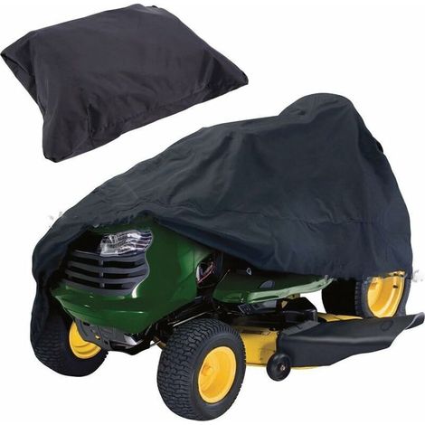 1 X Wasserdichte Abdeckung Für Rasenmäher Aus Uv-beständigem Oxford-gewebe (245 X 50 X 140 Cm, Schwarz)