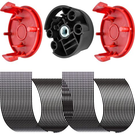 Schneidfaden Bosch F016800431 Für Rasentrimmer, 37 Cm X 3,5 Mm Für Motorsense Afs 23-37, Schneidkopf F016f04839, Spulendeckel Für Schneidfaden F016f04841 (40 Stück+2+1)