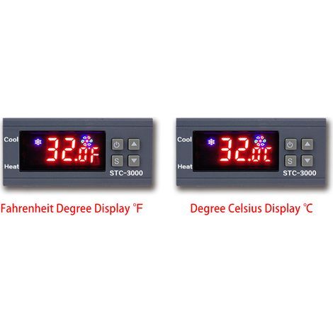 Stc-3000 Digitaler Temperaturschalter-regler, Anzeige In ℃/℉, Heiz- Und Kühlrelais, Ntc-sensor, Temperaturkontroll-thermostat Für Die Brut Von Eiern