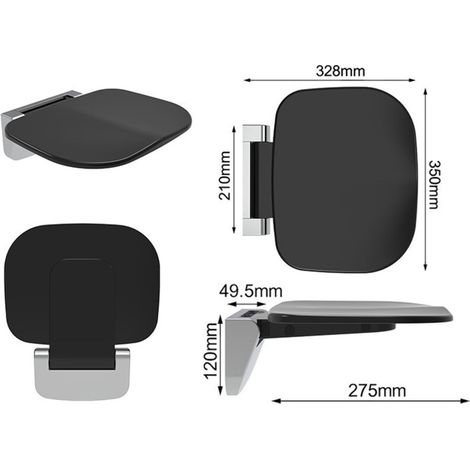 Wandmontierter, Klappbarer Duschsitz – Rutschfester Duschstuhl Mit 200 Kg Tragfähigkeit, Ergonomisches Design Für Senioren