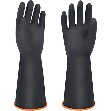 Chemikalienbeständige Latex-handschuhe Für Herren, Industrieschutz Mit Unterarmschutz
