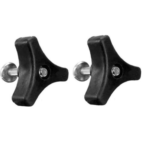Klemmschraube, Mutter, Dreiknopf, Mutter, Bolzen, Hardware, Ersatzteile, Kunststoff-sternklemmknauf, Innengewinde, Schwarzer Gerändelter Kopfschraube Fliti