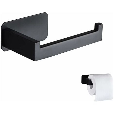 Edelstahl-toilettenpapierhalter, Originaler Wandmontierter Toilettenpapierhalter Ohne Bohren, Schwarzer Toilettenpapierhalter Mit 3m-kleber Für Badezimmerdekoration, Wc- Und Küchenaccessoires