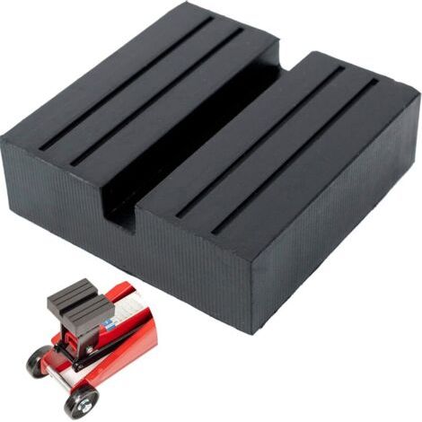 Universelle Gummiauflage Für Wagenheber, 75x75x25 Mm, Wagenheberauflage Mit U-förmiger Aussparung, Für Alle Fahrzeuge Bis 3,5 Tonnen, Rutschfeste Auflage Zum Anheben