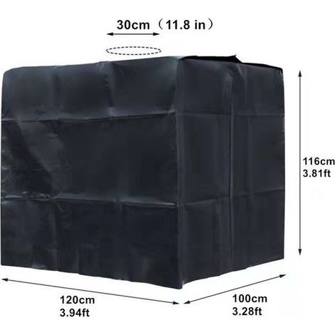 Schwarze Uv-beständige Abdeckung Für 1000-liter-tank, Anschluss Und Weiteres Zubehör Für Regenwassertanks