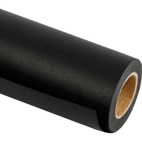 Schwarze Kraftpapierrolle - 30 Cm X 30 M - Recyceltes Papier, Ideal Für Handwerk, Kunst, Kleine Geschenkverpackungen, Verpackung, Versand Und Pakete