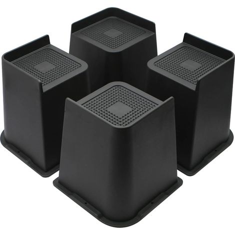 Möbelfüße - Bettriser 4 Zoll, 6 Zoll, 8 Zoll, Übergroße Möbelriser, Tragfähig Bis Zu 6000 Pfund, Erhöht Um 4 Zoll Für Couch, Sofa, Tisch, Stuhl (schwarz, 4er-pack, 6 Zoll)