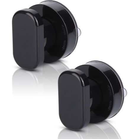 Saugnapf-türgriff: 2er-pack Starke Saugnapf-griffe Für Glastüren, Ideal Für Schränke, Glastüren, Schubladen Und Wc-klappdeckel (schwarz).
