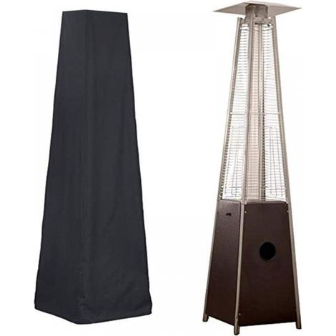 Abdeckung Für Terrassenheizung - Abdeckung Für Pyramidale Heizpilz-parasol, Schwarz (221x53x61cm)