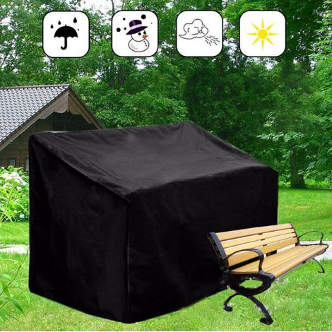 Schutzhülle Für Gartenbank, 2-sitzer Bankabdeckung, Wasserdicht, Atmungsaktives 210d Oxford-gewebe, Bankhülle Für Gartenmöbel, 134x66x89cm