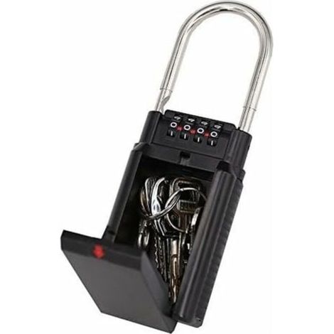 Schlüsselbox Mit Vorhängeschloss, Zahlenschlüsselkasten, Kombinationssafe Zur Aufbewahrung, Sichere Aufbewahrung Für Schlüssel Select Access, Geeignet Für Freunde Und Ältere Eltern - Liaiki