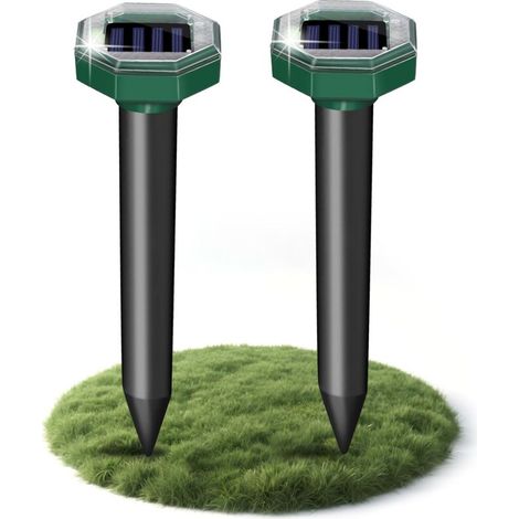 Anti-maulwurf-gerät, Solarbetrieben Mit Vibration Und Ultraschall, Tierfreundlich, Wirksam Gegen Maulwürfe
