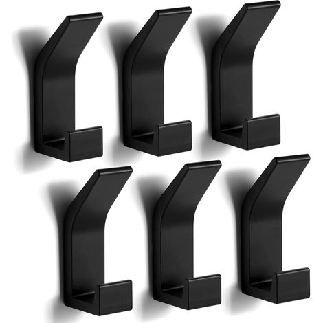 Klebe-wandhaken, 6 Doppelte Handtuchhalter Für Badezimmer, Wandhaken Für Küche, Bad, Büro, Schrank, Handtuchhalter, Kleiderhaken