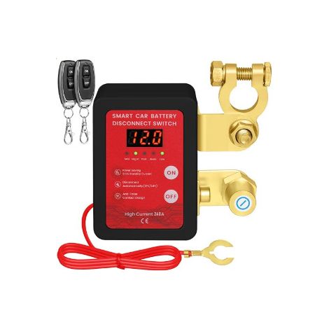 Schwarzer Elektronischer Bildschirm, Universeller 12v/24v Batterie-trennschalter Für Lkw - Intelligente Fernbedienung, Entladeschutz