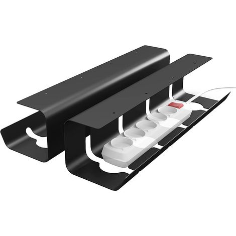 Kabeldurchführung, Desktop-kabelorganizer, Kabelhalter – Kabeldurchlass – 37 X 10 X 11 Cm – 2er-set – Schwarz