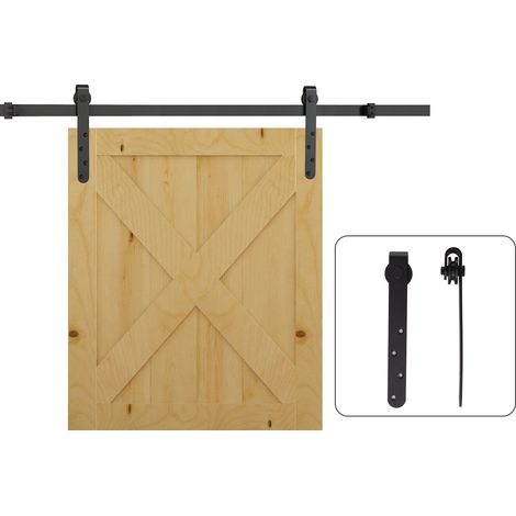 Schiebetür-set Mit Taschensystem, Für Türstärke 20-25 Mm, Max. Breite 0,9 M, Max. Traglast 20 Kg, Stahl Schwarz