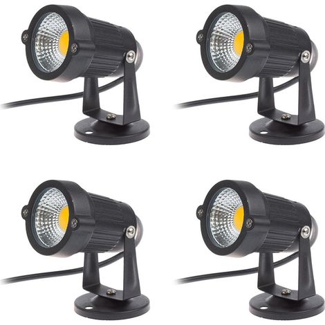 4er Set Led-spots 3w 220v, Schwenkbare Gartenstrahler, Außenleuchten Für Garten Und Terrasse