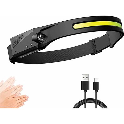 Stirnlampe, Led-stirnlampe Usb Wiederaufladbar Leistungsstark Mit 350 Lm, 3 Beleuchtungsmodi, Manuelle Induktion, Wasserdicht Und Leicht Für Angeln, Camping, Lesen, Wandern, Radfahren