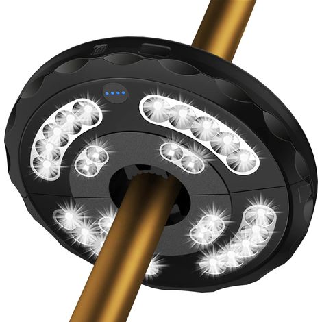 Lampen Für Sonnenschirm, Wiederaufladbare 28-led-sonnenschirmbeleuchtung, Außenleuchte Für Patio Mit 3 Helligkeitsstufen, Outdoor-beleuchtung Für Camping, Terrasse, Garten, Zelt