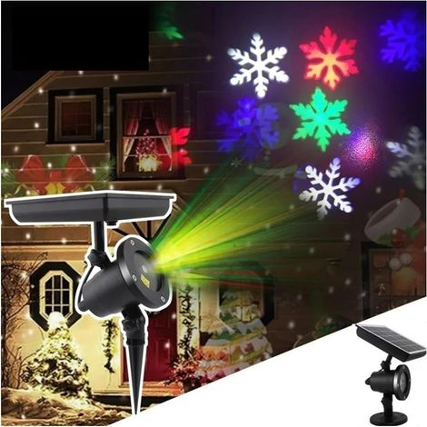 Dekorationsprojektor, Solarbetriebener Weihnachts-schneeflocken-projektor, Wasserdichter Schneefall-projektor, Außen-gartenlampe Für Weihnachtsfeiern, Lichterkette