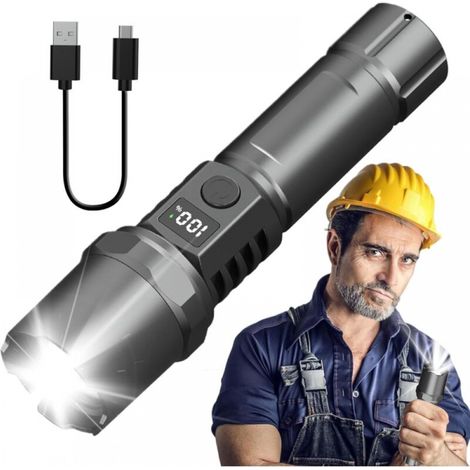 Wiederaufladbare Camping-taschenlampe, Leistungsstarke Wandertaschenlampe, Hochhelle Outdoor-taschenlampe Mit 3 Modi