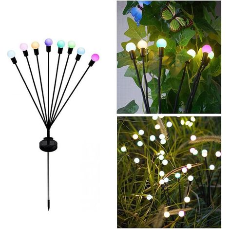 Solar-gartenleuchten, Verbesserte Schwenkbare Solarlampen, Bunte Lichter, 5er-pack Wasserdichte Solar-straßenlaternen Für Außenbereich, Hof, Terrasse, Landschaftsgestaltung, Gartendekoration