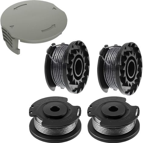 Fadenspulen Für Rasentrimmer Kompatibel Mit Bosch Easygrasscut 23 26 18, 18-26, 18-230, 18-260 (4 Fadenspulen Für Kantenschneider, 1 Abdeckung)