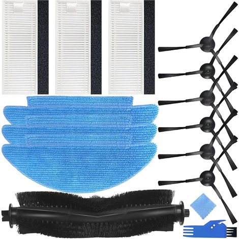 Ersatz-zubehörset Für Lubluelu Sl60d, Laresar L6 Nex Und Honiture Q6 Se Saugroboter, 1 X Hauptbürste, 6 X Seitenbürsten, 3 X Filter, 3 X Wischpads