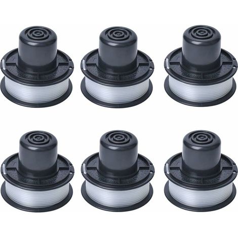 A6226 Spule Mit Faden Kompatibel Mit Black Und Decker Auftipp Automatik-rasentrimmer Gl250 / Gl310 / Gl360 / Gl360sb Mit 6m Schnur, 6er-pack -