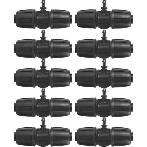 16mm Bis 4/7 Gartenverschluss T-verbinder Mit Widerhaken, 10er Set Verbinder Für Pe-schlauch Gartenbewässerungssystem
