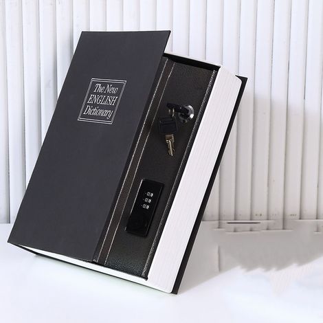 Buchsafe Mit Falschen Seiten Und Kombinationsschloss, Tragbarer Safe, Kleiner Safe, Wörterbuch-safe Für Bargeld, Schmuck Und Schlüssel