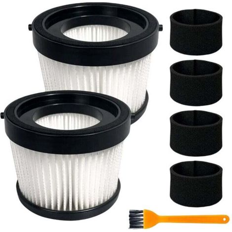 2er-pack Hepa-filter Dcv5011h Kompatibel Mit Dewalt Dcv501hb Kabellosem Handstaubsauger, Mit 4 Schaumstoff-filterbeuteln Und 1 Bürste