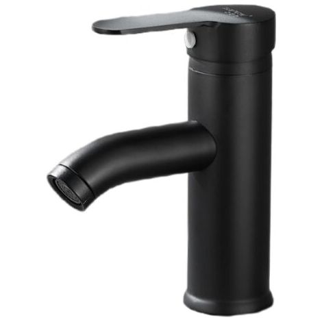 Waschbeckenarmatur, Mattschwarzer Waschbeckenhahn - Mischbatterie Für Warm- Und Kaltwasser - Schwarz