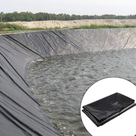 Schwere Schwarze Gummimatte (2m X 3m) Teichfolie Für Gartenteiche, Hdpe-membran