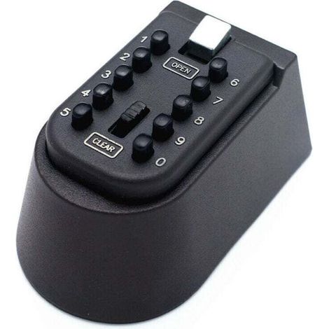 Schlüsselsafe, Kombinationsschlüsselbox, Außenwand-schlüsselsafe Für Die Sicherheit Von Ersatzschlüsseln Zu Hause, 10,5x4,8x6,5 Cm (schwarz)