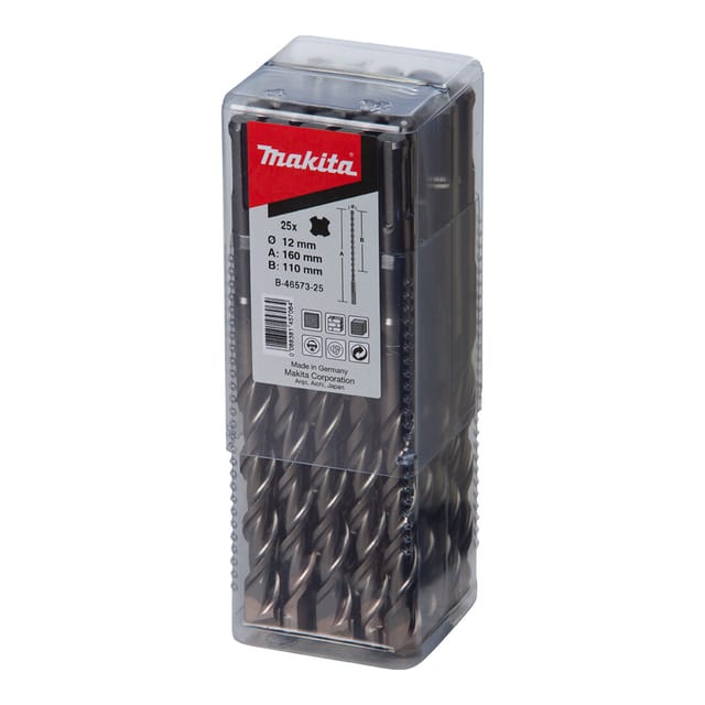 Makita HM Bohrer V-PLUS, Ø 6,0 mm, Länge 210 mm, SDS-plus, 25 Stk.