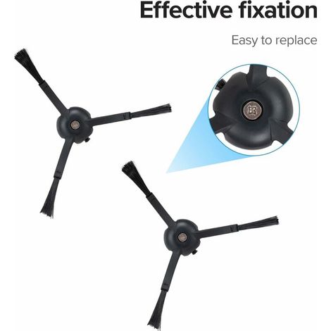 Original-zubehör, Silikon-seitenbürsten Für Staubsauger Der Q7 Max/s7 Max Ultra/s7 Maxv Ultra/s7 Pro Ultra/s8 +/s8 Pro Ultra/q Revo/q5 Pro+ Serie, 2er-pack (schwarz)