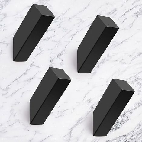 4er-set Schwarze, Matte Wandhaken Aus Edelstahl Sus 304, Sehr Robust Für Badezimmer, Schlafzimmer, Eingangsbereich, Mantel, Garderobe, Garage, Wandbefestigung