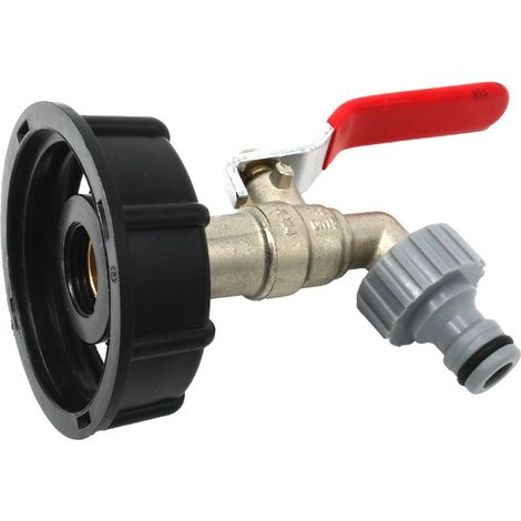 Ibc-ablaufwannenadapter, Kompatibel Mit Messing-gartenhähnen Mit Schlauchanschluss, 1000-liter-wannenanschluss, 12,7 Mm.