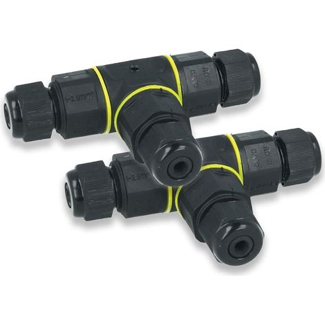 2er-set Wasserdichte T-verbinder, Ip68, Maximaler Querschnitt 2,5 Mm² [energieeffizienzklasse A]