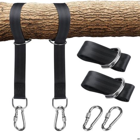 Baum-schaukel-gurtset Mit Zwei Edelstahl-karabinern, Geeignet Für Reifenschaukel, Veranda, Outdoor Und Babyschaukel Zhuoxuan A