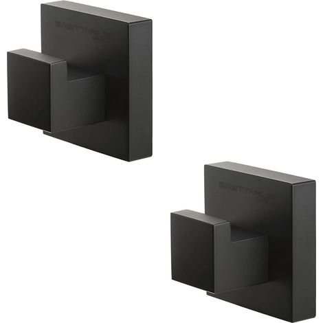 32s1-b Schwarze Handtuchhaken, 2er-set, Schwarz, Haken Für Bad Und Küche, Wandhaken Badezimmer, Küchenhandtuchhaken