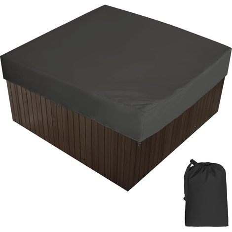 Abdeckung Für Whirlpool, Outdoor-plane Für Whirlpool, Quadratische Abdeckung Für Sprudelbad, Wasserdicht, Aus 190t-polyestergewebe, Staub- Und Uv-beständig, Mit Aufbewahrungstasche, 7 Größen Zur Auswa